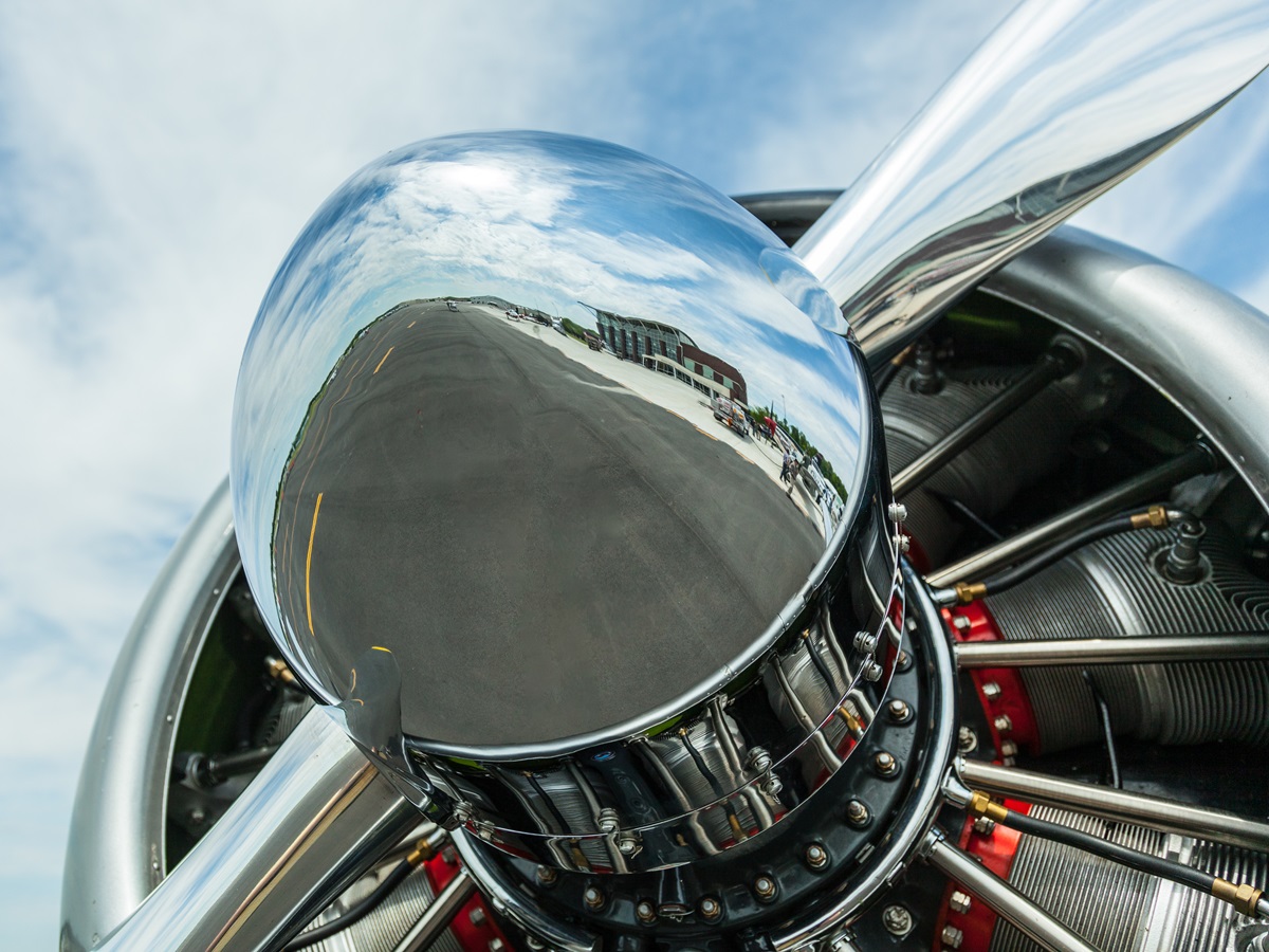 Close up of a jet propeller.