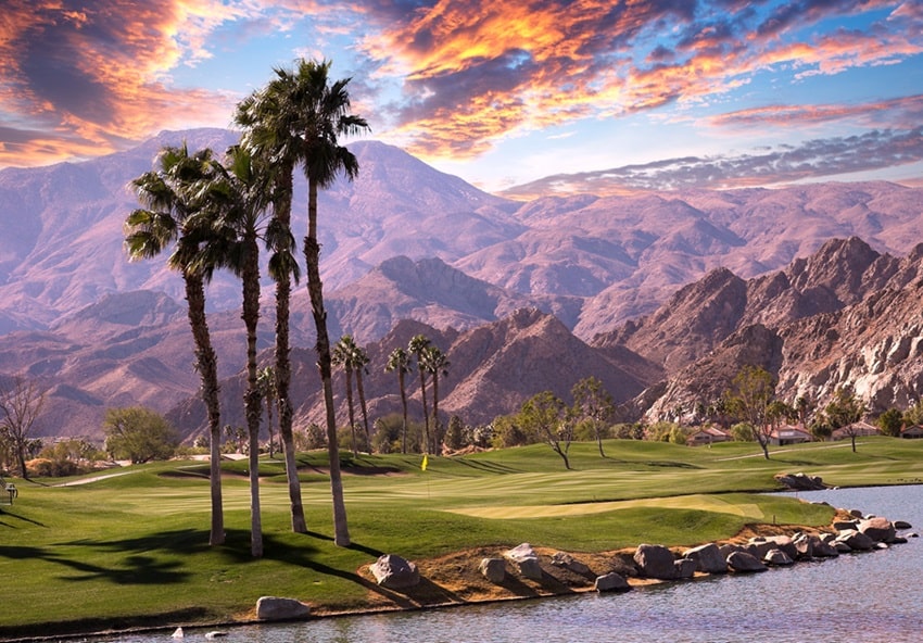 A golf course in Palm Springs, California.